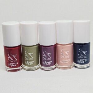 BUNDLE OF 5 NEW KOREA OLIVE & JUNE QUICK DRY NAIL POLISH ASSTD COLORS $55 VALUE